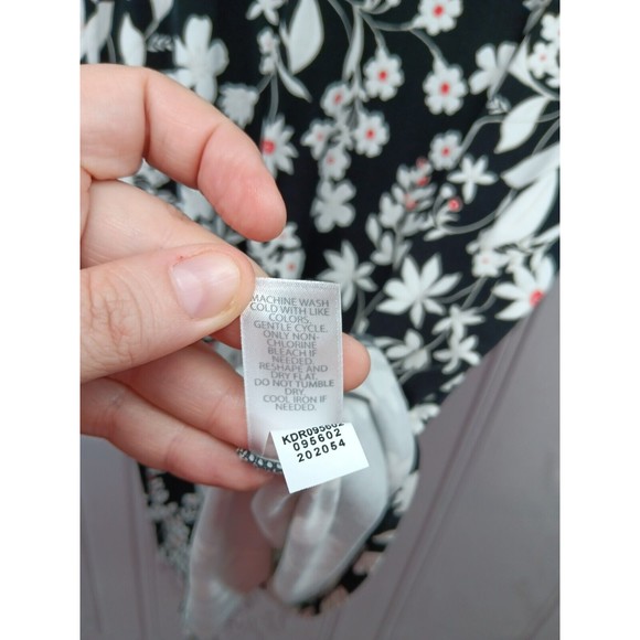 J. Jill Wearever Collection Dress Womens Size XS Button Down Pleated Back Floral - Picture 13 of 16